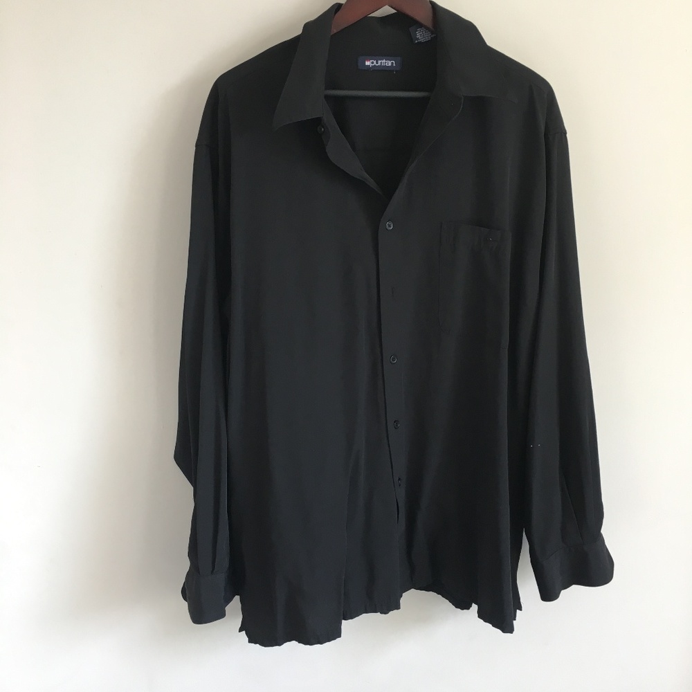 Black Button Down Work Shirt